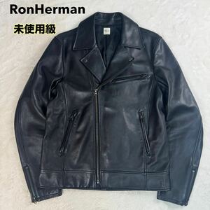 近年モデル 未使用級 Ron Herman ロンハーマン ダブルライダース レザージャケット 本革 羊革 ブラック 黒