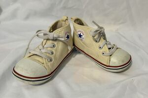 CONVERSE ALL STAR コンバース オールスター 13.5cm ホワイト アイボリー 中古 ベビー 子供 靴 スニーカー