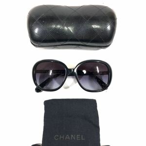 【シャネル】本物 CHANEL サングラス ココマーク 5244 黒色系×グレー色系 メンズ レディース イタリア製 保存袋 ケース付き 送料520円