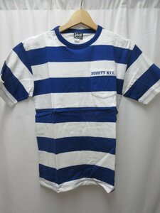 ◎極美品　ショット　schott ボーダー　Tシャツ　白青　サイズS