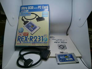 UItra SCSI REX R231 カードとハーフピッチピンタイプ５０ピンケーブル