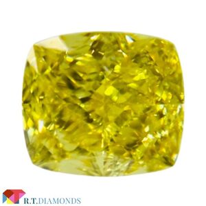 FANCY VIVID YELLOW 0.50ct CU/RT2434/GIA