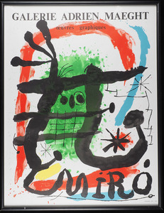 【真作】SZ79ジョアン・ミロ Joan Miro H Alcohol de Menthe/MUSEE D’ALBI/リトグラフ ポスター 66cm×51cm