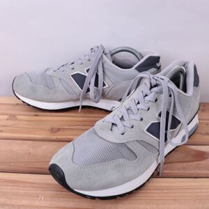 z5590【565】ニューバランス US8.5 26.5cm/灰 グレー 紺 ネイビー newbalance メンズ スニーカー 中古