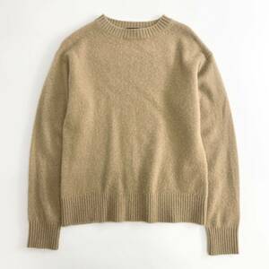 Ii26 WEEKEND MaxMara マックスマーラ 長袖ニット セーター プルオーバー カシミヤ100% クルーネック ベージュ系 S相当 レディース 女性服