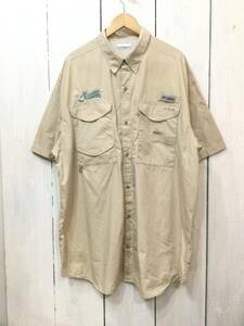 COLUMBIA コロンビア PFG フィッシングシャツ 半袖シャツ アウトドアシャツ メンズXL 良品綺麗