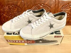 ★☆90s!USA!希少レア!converse ONE STAR SUEDE グレー/黒 7.5 26cm コンバース ワンスター スエード ブラック ビンテージ 239☆★