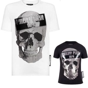 【CU】PHILIPP PLEIN フィリップ プレイン 半袖 Ｔシャツ MTK3075 ホワイト　XXXL プラチナカットフィット スカル【新品・正規品