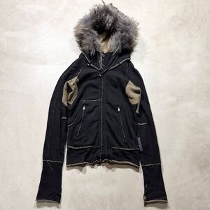 00s L.G.B. Archive Fur Hooded Jacket rare ifsixwasnine long hoodie ルグランブルー アーカイブ ロングパーカー ファー ジャケット