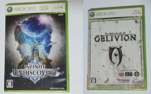 【送料込】Xbox360 インフィニット アンディスカバリー　The Elder Scrolls IV ： オブリビオン 日本語版 2本セット