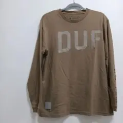 DUFFER ダファー 長袖 ロンT ベージュ ブラウン ロゴ メンズ