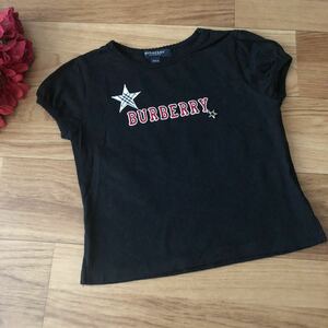 Burberry バーバリー 半袖Tシャツ カットソー 100 黒 ノバチェック 星 チャーム