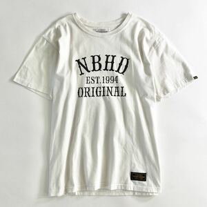 Cg26 NEIGHBORHOOD ネイバーフッド プリントTシャツ 半袖カットソー ロゴTシャツ Mサイズ コットン100% ホワイト メンズ 紳士服