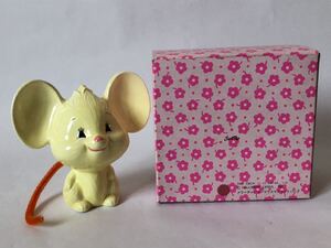 デッドストック サンリオ HALLMARK CARDS. INC. メリーチャーマー マウス 陶器 置き物 貯金箱 昭和レトロ ファンシー San-Rio ホールマーク