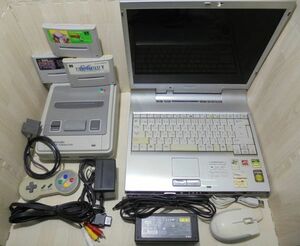 SHARP Mebius XG PC-XG50H + スーパーファミコン／15 インチノートPCでSFC ゲームを楽しむセット