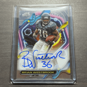 Brian Westbrook - Philadelphia Eagles Refractor Auto Cosmic Chrome 2024 Topps Composite Football NFL Autograph 直筆サイン