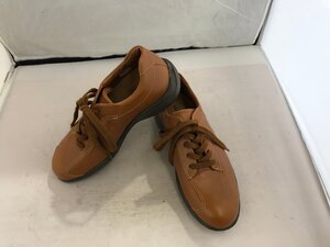 【Hush　puppies】ハッシュパピー　レースアップシューズ　ブラウン　レザー　24cmEEE　SY02-FTT