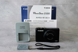 【美品】 Canon PowerShot S120 ブラック コンパクトデジタルカメラ 元箱付き