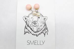 【RA656】SMELLY スメリー リバーシブル ミニ パール チタン ピアス バックキャッチ ホワイトパール×ピンク【送料全国一律198円】