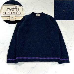 【極美品】HERMES エルメス　カシミヤ混　21AW クルーネックニット