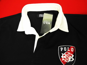 新品　POLO ラガーシャツ　LL　長袖　紺　エンブレム　　／検パパＰＯＬＯ