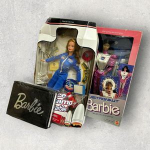 Barbie バービー人形 2体セット MATTEL マテル社 未使用品 箱潰れ有 ASTRONAUT 宇宙飛行士 アメリカ 手帳付 