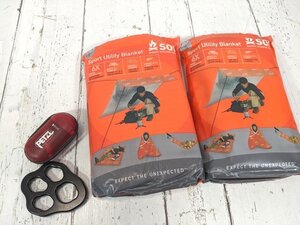 【12yt250】登山 クライミング用品 PETZL ペツル e+LITE◆SMC ミニリギングプレート NFPA◆SOL スポーツユーティリティブランケット