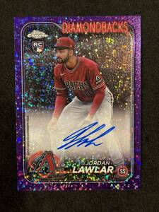 2024 Topps Chrome Baseball Jordan Lawlar Auto Purple Spercle /299