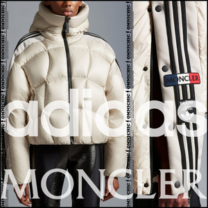 新品サイズ3■希少なFUSINE/安心の国内正規品【MONCLER X ADIDAS ORIGINALS】モンクレールアディダスロゴショートダウンジャケット3/XL