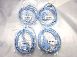 ☆新品×4個セット！CISCO シスコ純正コンソールケーブル！72-3383-01 RJ-45 DB-9！ (#Y-871)「クリックポスト」☆