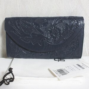 未使用 CARVING TRIBES カービングトライブス 2022年モデル Flap Wallet フラップ 長財布 ロングウォレット 0422087512 ネイビー ◆