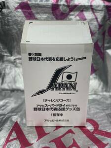 侍ジャパン（送料込みで本州・四国のみ）アサヒビールノベルティ　野球日本代表応援グッズ缶　2007年当時もの未使用　納屋倉庫片付け品