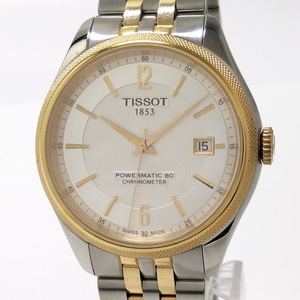 TISSOT パワーマティック メンズ 腕時計 裏スケ SS 自動巻き ホワイト文字盤 T108408A