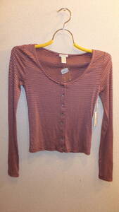 ★FOREVER 21★フォーエバー21レディーストップスサイズXS Ladies Tops long sleeve size XS NEW FROM JAPAN NWT 新品未使用