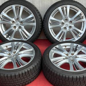 75%溝有。LEXUS レクサス ＧＳ ４５０h 前期 純正 18インチ×8J +45 5穴/114.3 DUNLOP 245/40R18スタッドレス4本。GS350 IS350 クラウン他