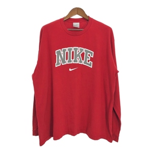 NIKE ナイキ 長袖Ｔシャツ 大きいサイズ スポーツ レッド (メンズ XXL) 中古 古着 R2518