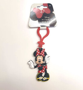 Disney (ディズニー ) Minnie Mouse (ミニーマウス) ビキニ姿 クリップオン キーリング ラバータイプ キーホルダー