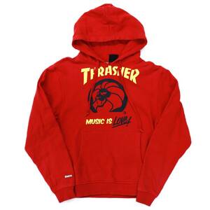 NESTABRAND × THRASHER ネスタブランド × スラッシャー スウェットパーカー フーディー S コットン RED