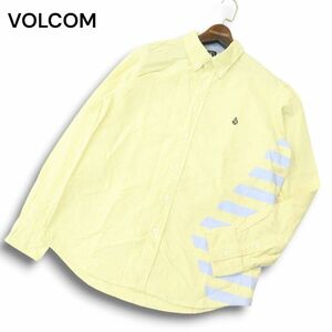 VOLCOM ボルコム 通年 Stone Border O/X Shirts★ ボーダー 長袖 ボタンダウン オックスフォード シャツ Sz.M　メンズ　A4T09400_9#C