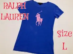 US製　RALPH LAUREN ヴィンテージTシャツ　ブルー　L