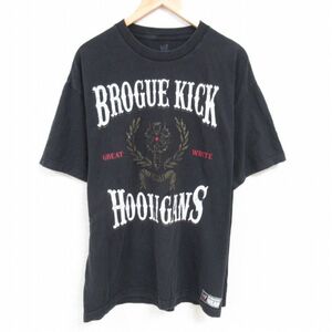 XL/古着 半袖 Tシャツ メンズ ワールドプロレスリング 大きいサイズ コットン クルーネック 黒 ブラック 23jul08 中古