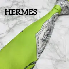 HERMES エルメス ネクタイ　鍵　スカーフ柄