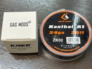 As1115-05 未使用 GASMODS KREE / KREE V2 RTA 22mm 対応 交換用ガラスチューブ（Kanthal A1付き） 同梱不可　単品取引のみ