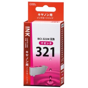 キヤノン互換インク BCI-321M マゼンタ_INK-C321B-M 01-4148 オーム電機