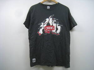 CHUMS チャムス Tシャツ 半袖 CH01-1122 ロゴ グレー サイズM