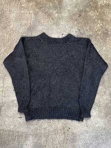 希少！超美品！80s 90s 黒 60%Mohair 黒モヘア 毛足長 セーター ニット ニルバーナ NIRVANA カートコバーン グランジ (L)500