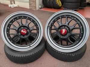 ★BBS　LM風　段リム　ステップリム　ワゴンR ムーブ タント N-BOX コンテ ライフ コペン アクア　マーチ　ポルテ　5.5J PCD100　広島★