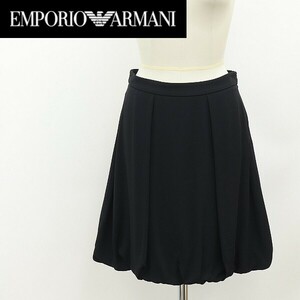 新品 国内正規品◆EMPORIO ARMANI エンポリオ アルマーニ タック バルーン スカート 黒 ブラック 40