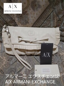 アルマーニ エクスチェンジ A|X ARMANI EXCHANGE 本革/クラッチバッグ/ポシェット/ストラップ付き/説明書付き