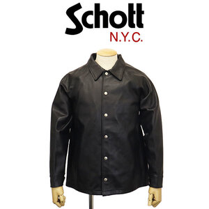 Schott (ショット) 3950081 SHEEP COACH JACKET シープレザー コーチジャケット 10(09)BLACK M